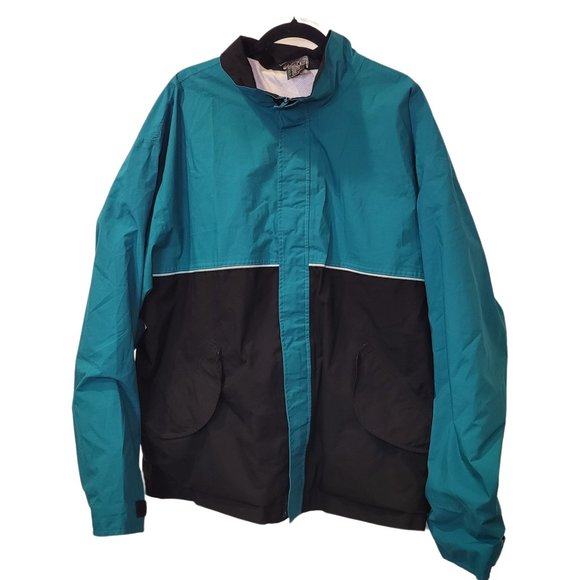 LinkSport Black and Teal Vintage Jacket Goretex Size XL - Picture 1 of 12